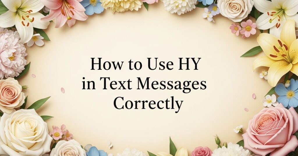 How to Use HY in Text Messages Correctly