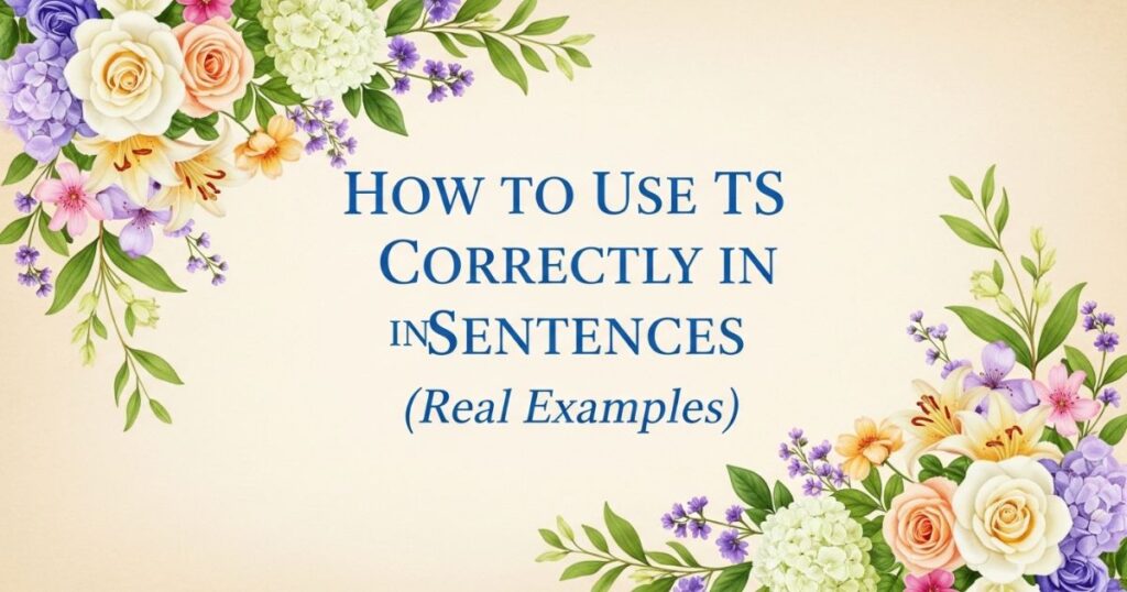 How to Use TS Correctly in Sentences (Real Examples)