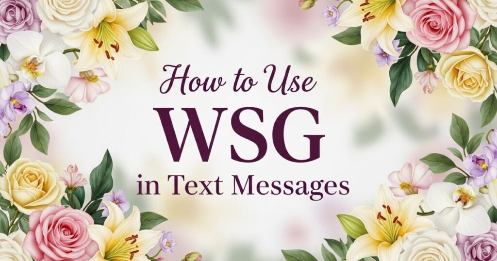 How to Use WSG in Text Messages