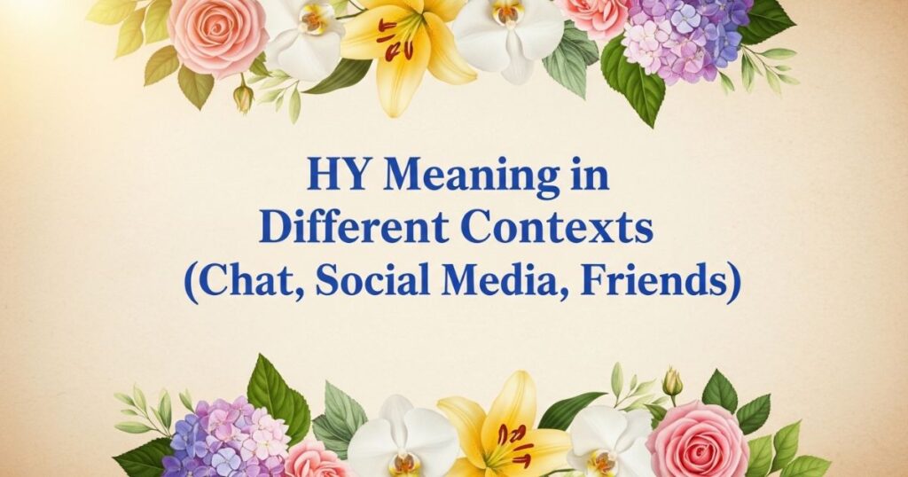 HY Meaning in Different Contexts (Chat, Social Media, Friends)