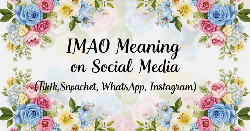 IMAO Meaning on Social Media (TikTok, Snapchat, WhatsApp, Instagram)