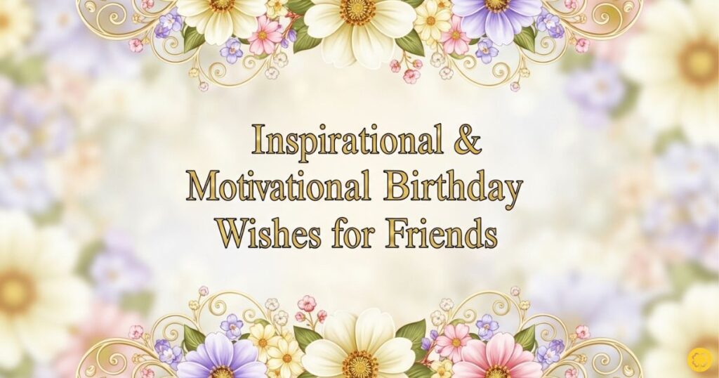 Inspirational & Motivational Birthday Wishes for Friends