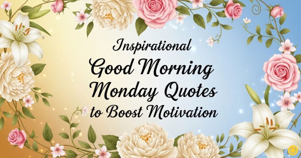 Inspirational Good Morning Monday Quotes to Boost Motivation