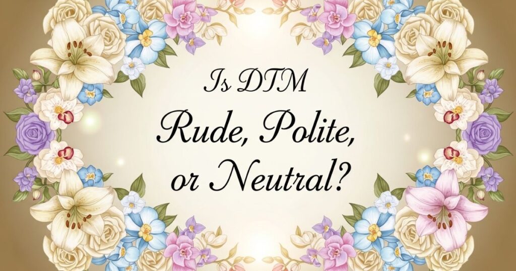 Is DTM Rude, Polite, or Neutral?