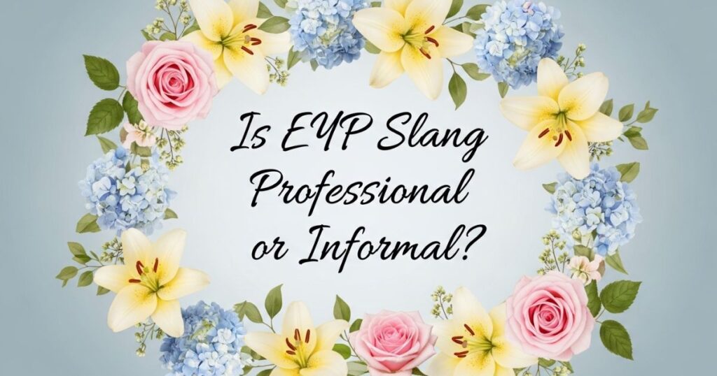 Is EYP Slang Professional or Informal?