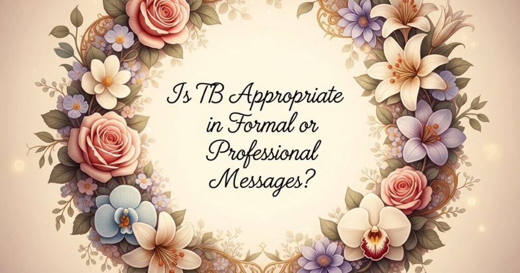 Is TB Appropriate in Formal or Professional Messages?