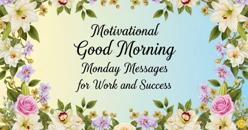 Motivational Good Morning Monday Messages for Work and Success
