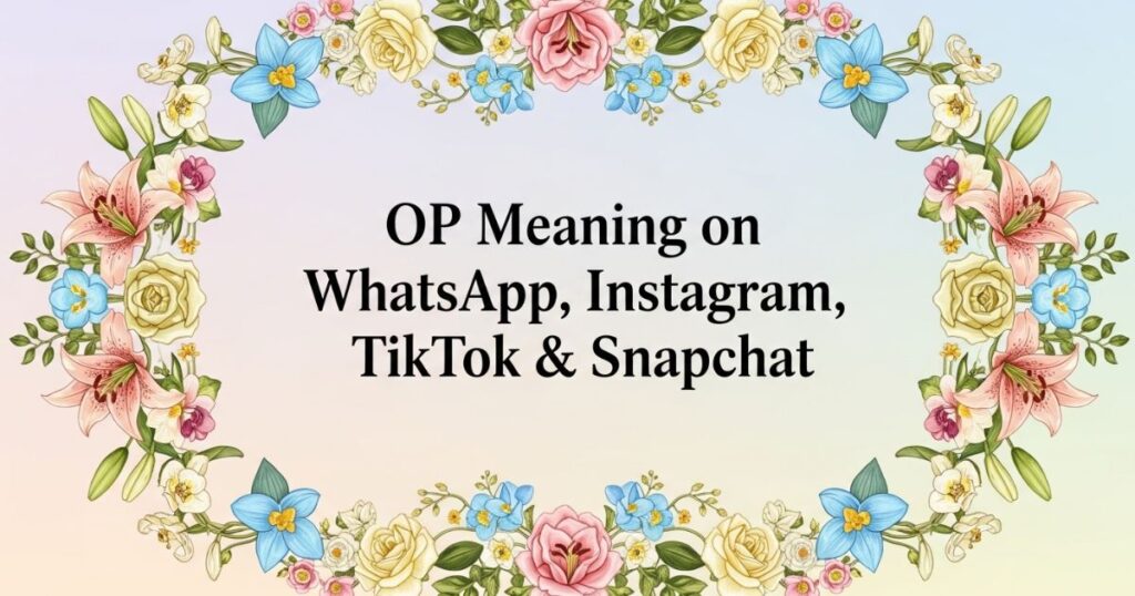 OP Meaning on WhatsApp, Instagram, TikTok & Snapchat