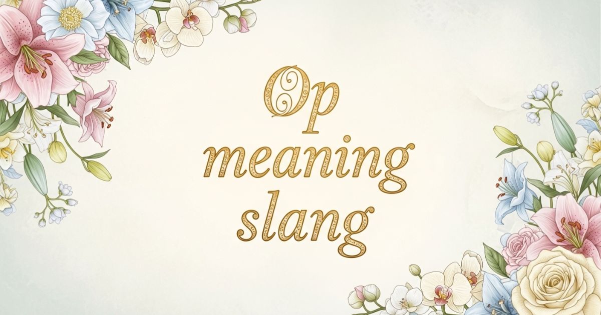 op meaning slang