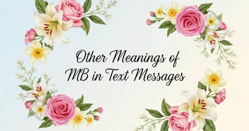 Other Meanings of MB in Text Messages