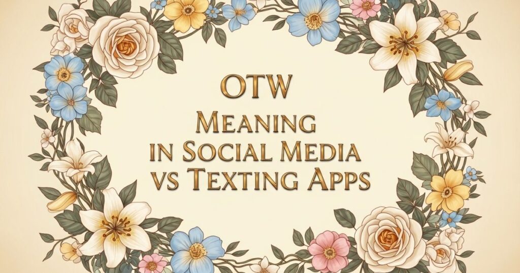 OTW Meaning in Social Media vs Texting Apps