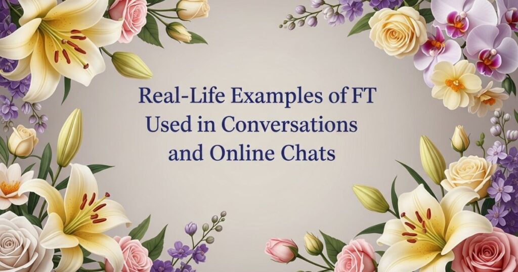 Real-Life Examples of FT Used in Conversations and Online Chats