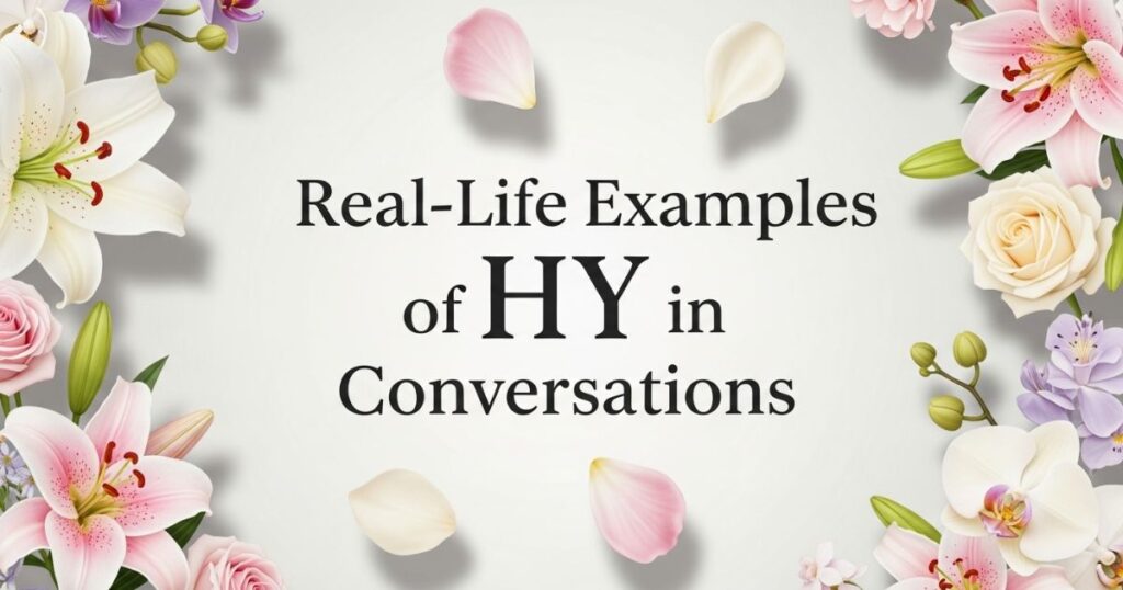 Real-Life Examples of HY in Conversations