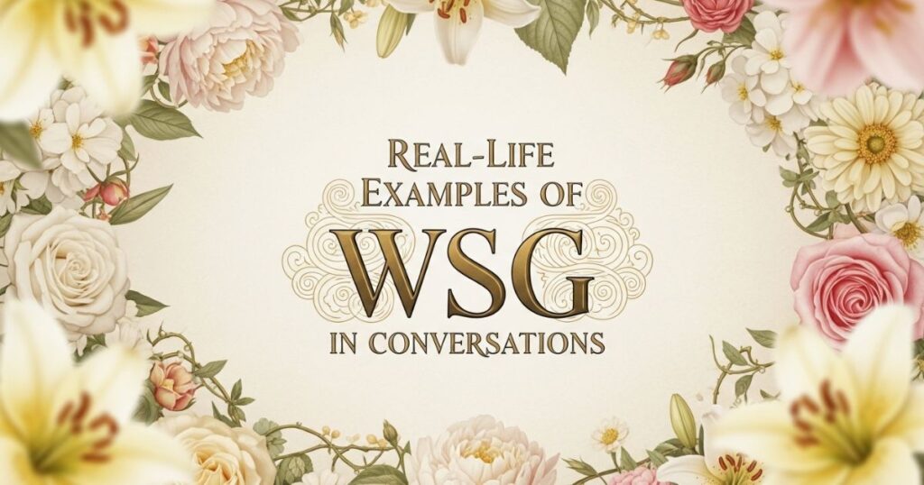 Real-Life Examples of WSG in Conversations