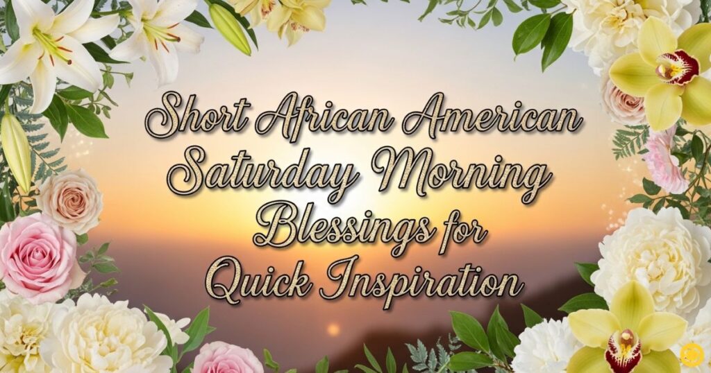 Short African American Saturday Morning Blessings for Quick Inspiration