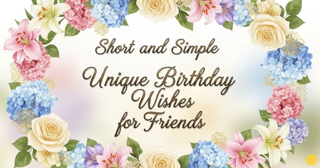 Short and Simple Unique Birthday Wishes for Friends