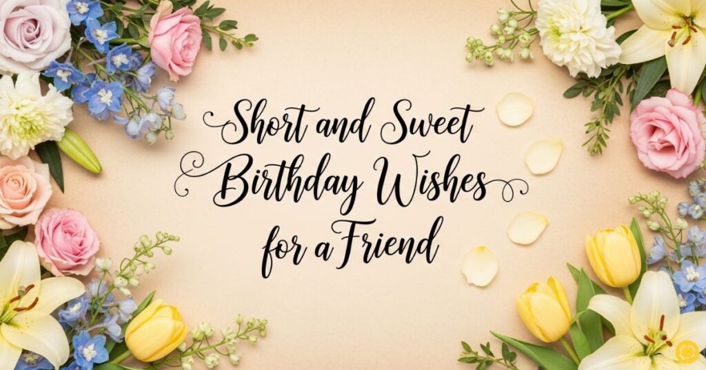 Short and Sweet Birthday Wishes for Friend