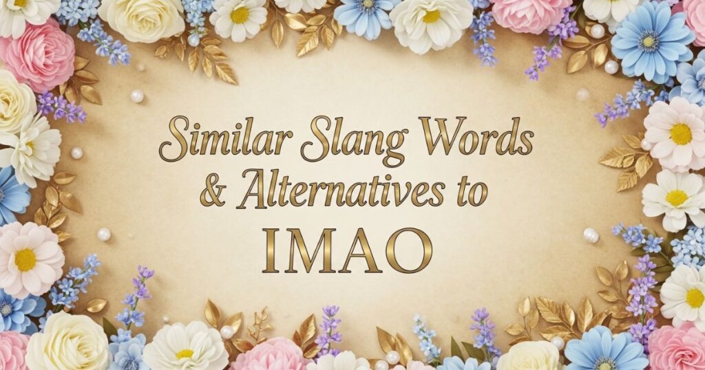 Similar Slang Words & Alternatives to IMAO