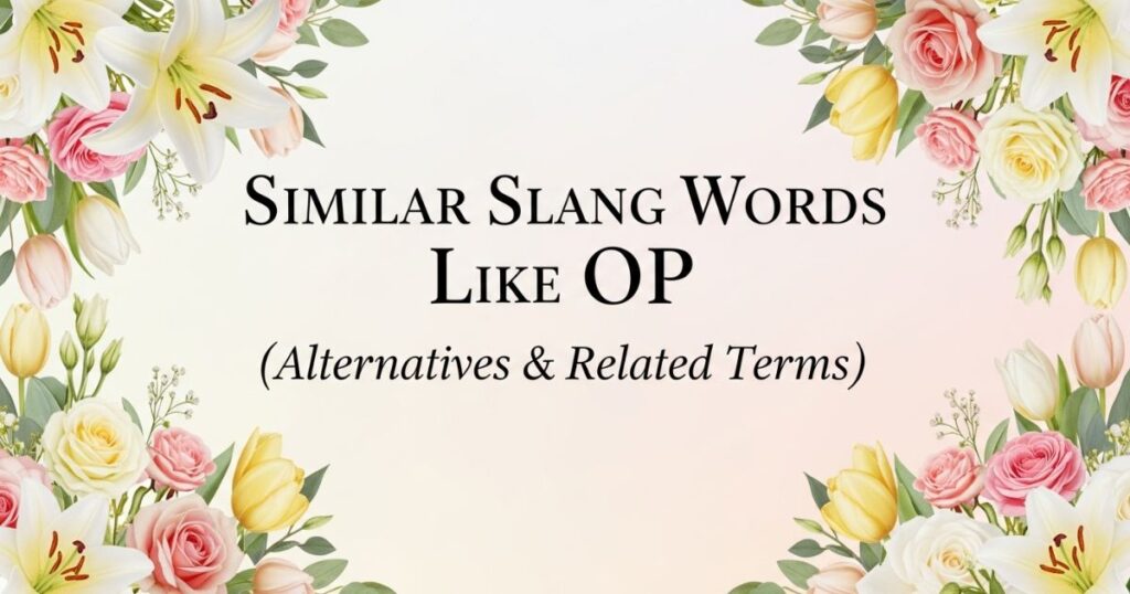 Similar Slang Words Like OP (Alternatives & Related Terms)