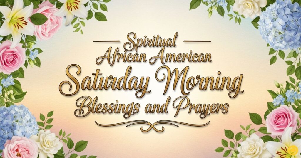 Spiritual African American Saturday Morning Blessings and Prayers