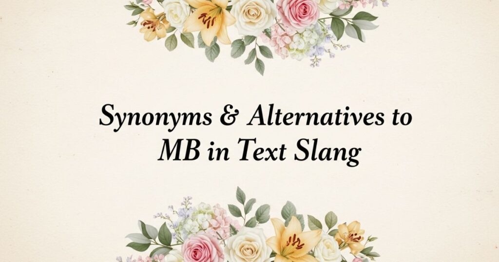 Synonyms & Alternatives to MB in Text Slang