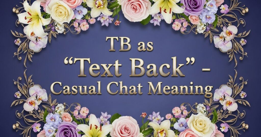 TB as “Text Back” – Casual Chat Meaning