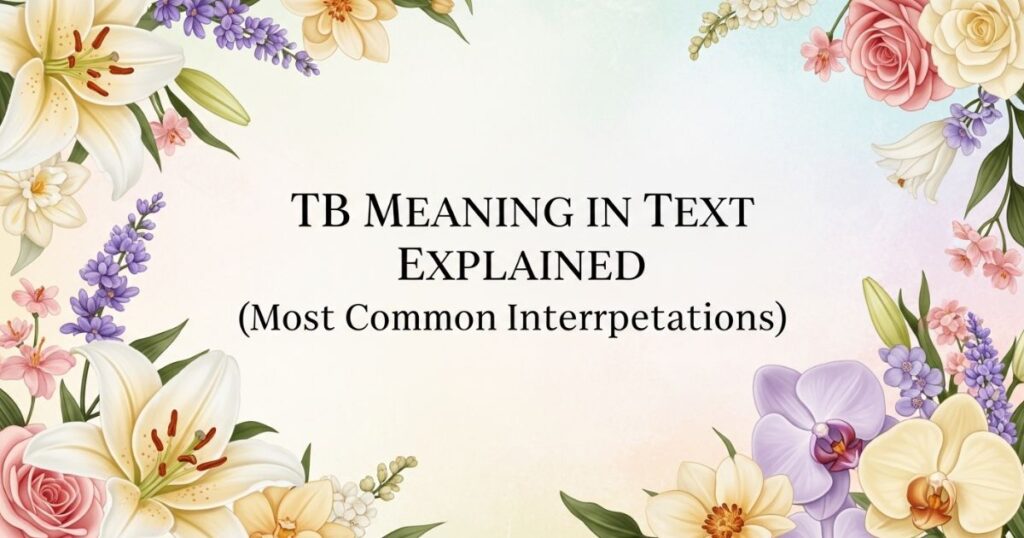 TB Meaning in Text Explained (Most Common Interpretations)