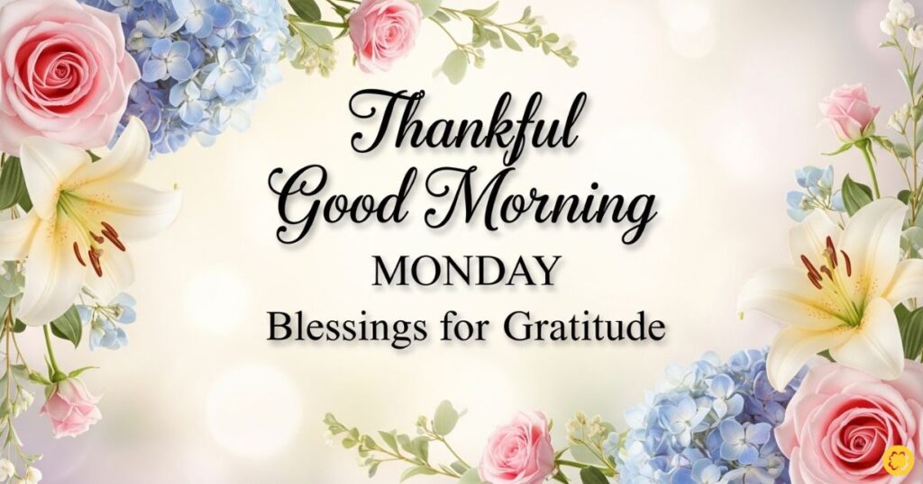 Thankful Good Morning Monday Blessings for Gratitude