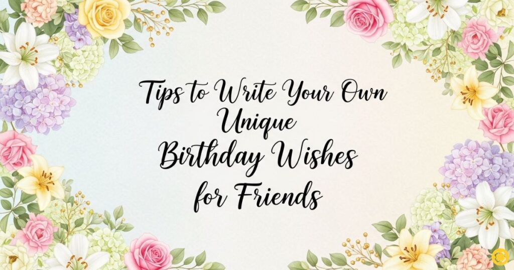 Tips to Write Your Own Unique Birthday Wishes for Friends