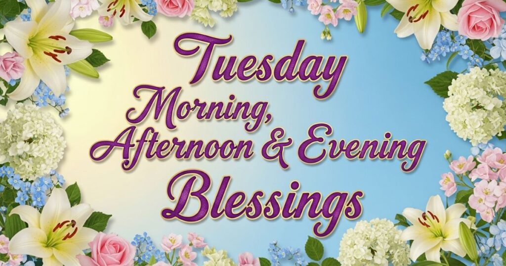 Tuesday Morning, Afternoon & Evening Blessings