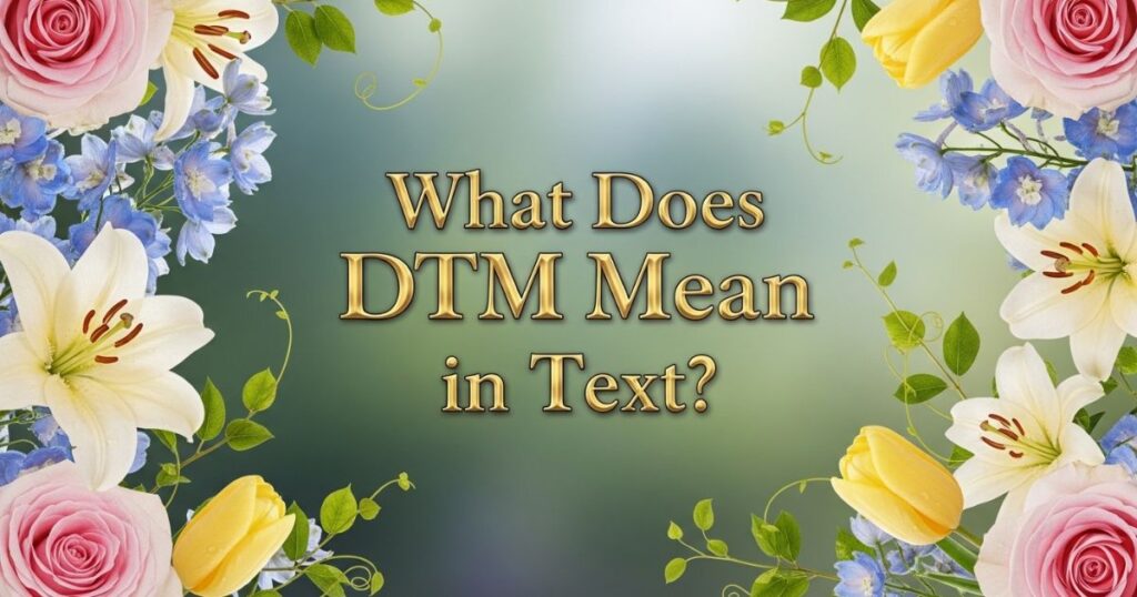 What Does DTM Mean in Text?