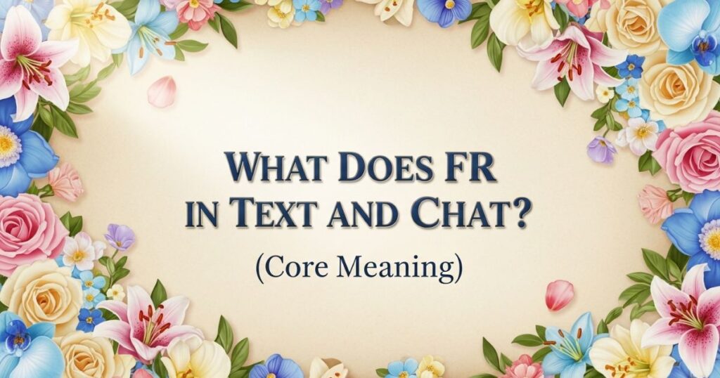 What Does FR Mean in Text and Chat? (Core Meaning)