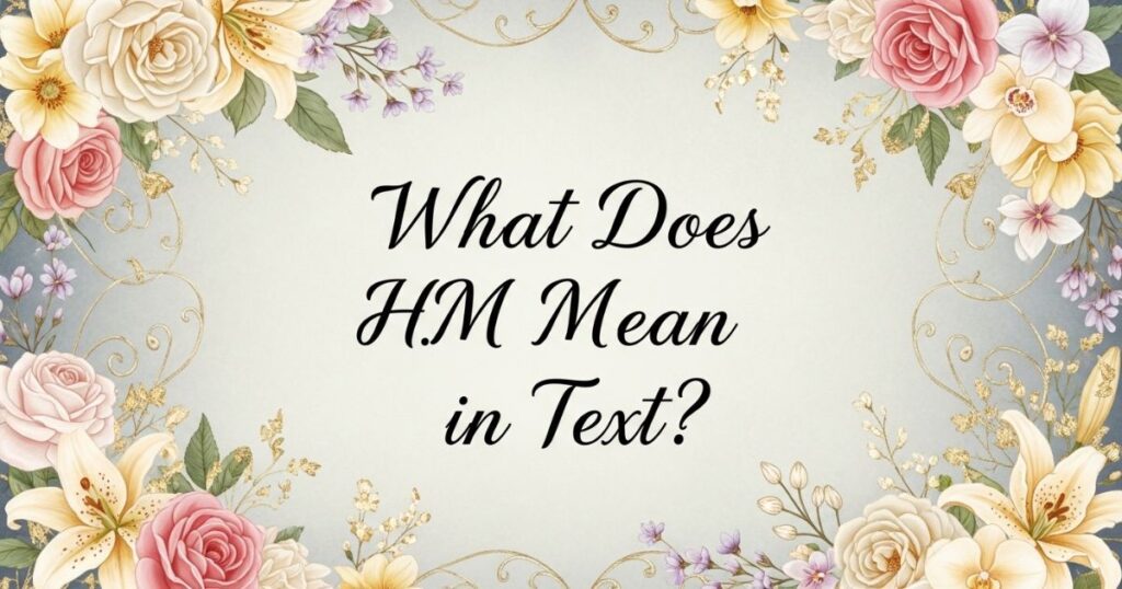 What Does HM Mean in Text?
