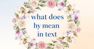 what does hy mean in text
