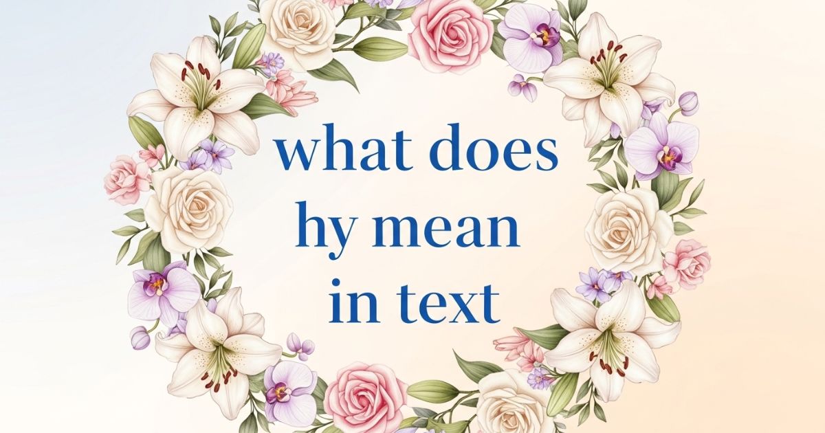 what does hy mean in text