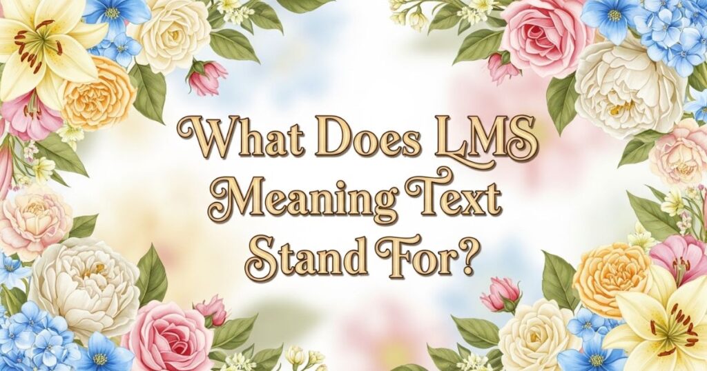 What Does LMS Meaning Text Stand For?