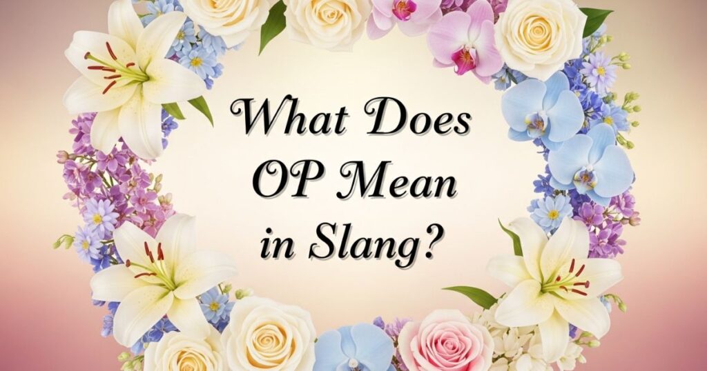 What Does OP Mean in Slang? 