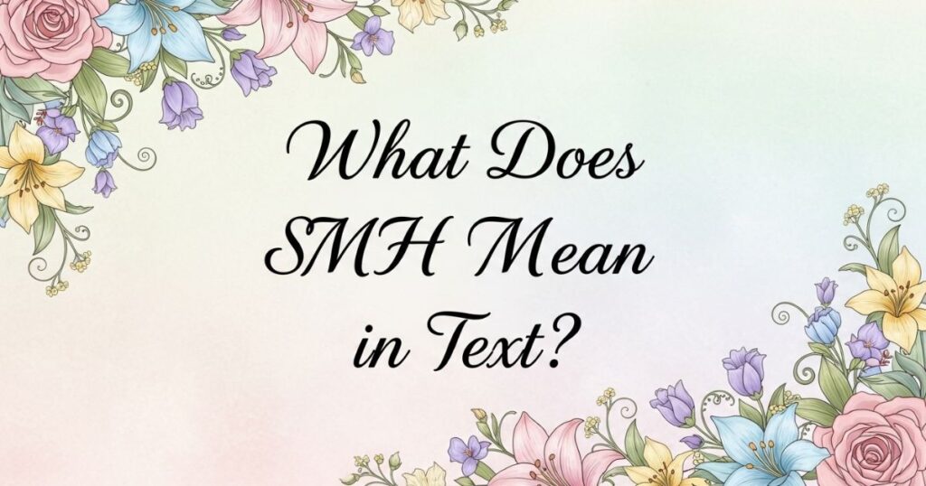 What Does SMH Mean in Text?
