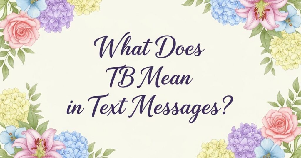 What Does TB Mean in Text Messages?