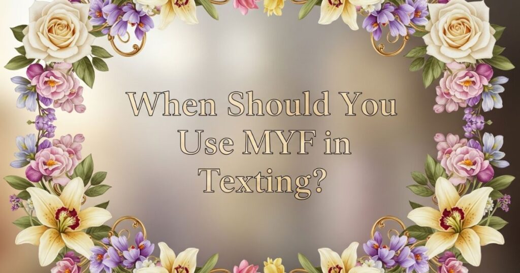 When Should You Use MYF in Texting?