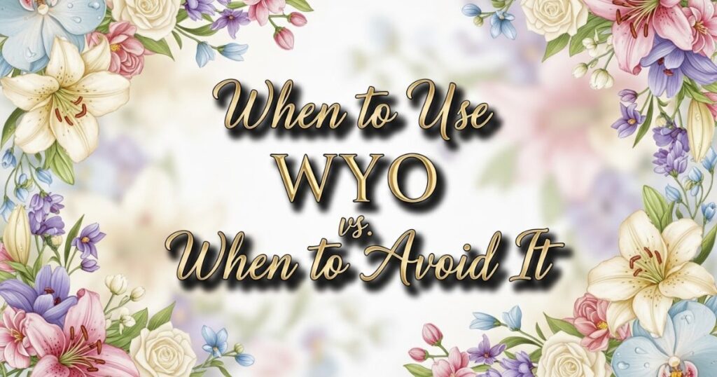 When to Use WYO vs. When to Avoid It