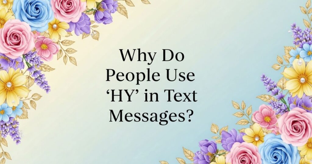 Why Do People Use “HY” in Text Messages?
