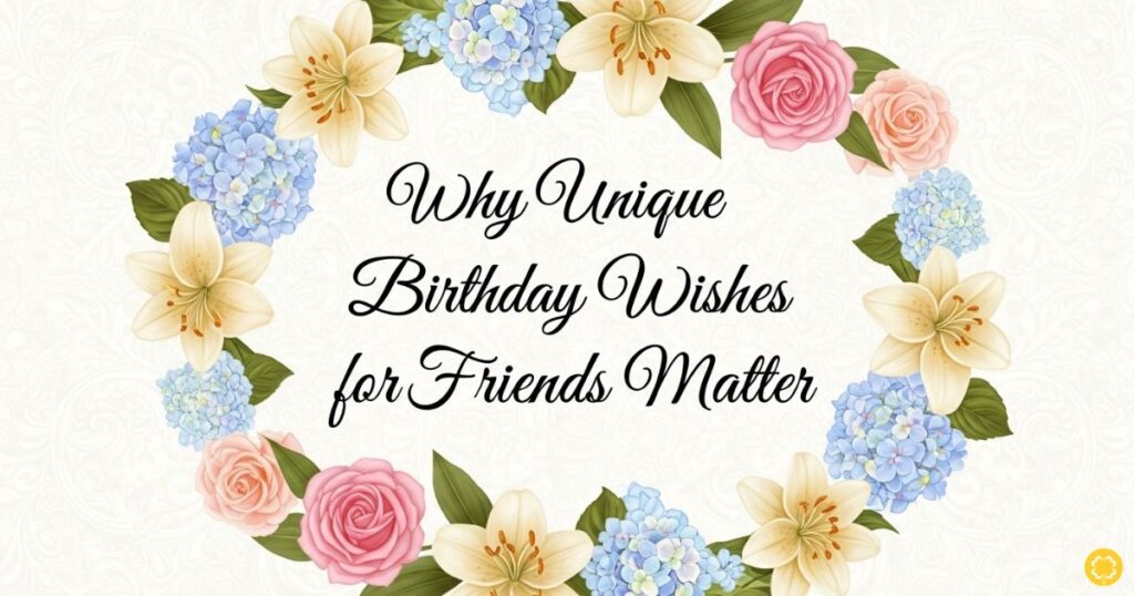 Why Unique Birthday Wishes for Friends Matter