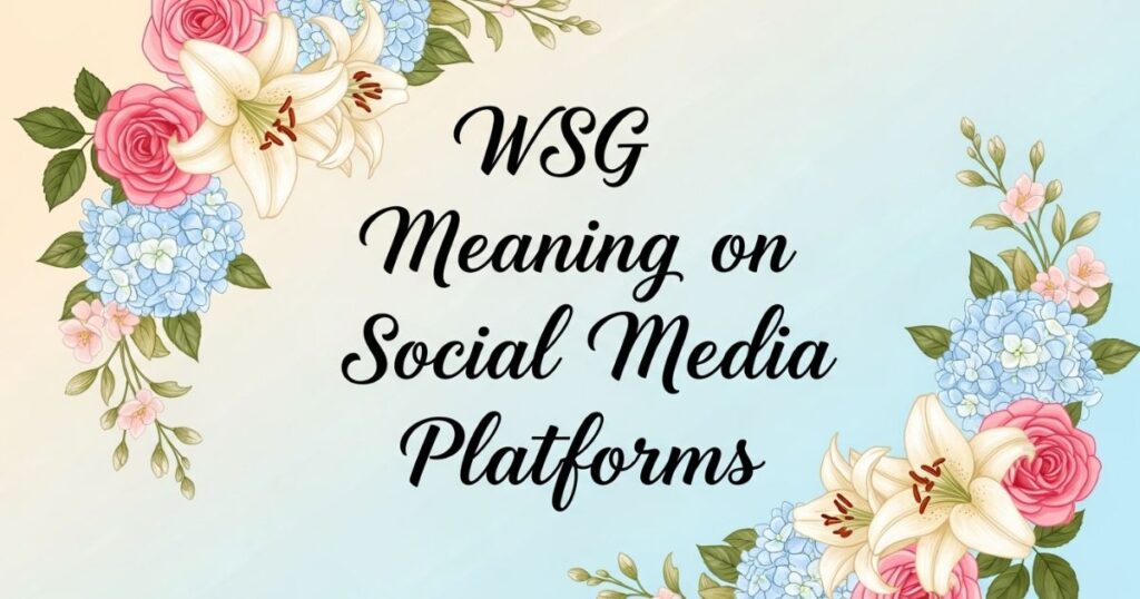 WSG Meaning on Social Media Platforms