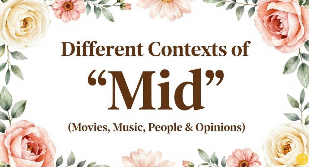 Different Contexts of “Mid” (Movies, Music, People & Opinions)
