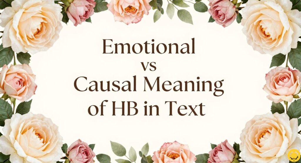 Emotional vs Casual Meaning of HB in Text