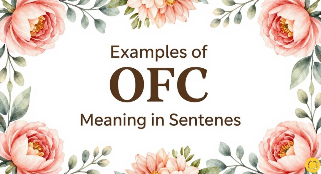 Examples of OFC Meaning in Sentences