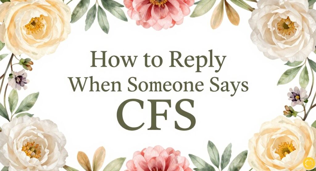 How to Reply When Someone Says CFS