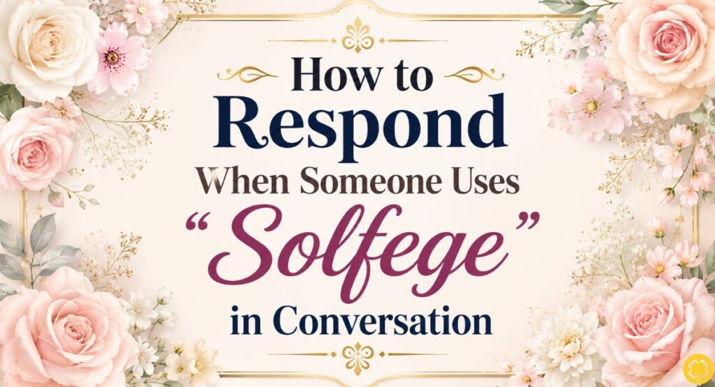How to Respond When Someone Uses “Solfege” in Conversation