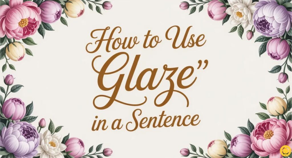 How to Use “Glaze” in a Sentence